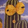 <strong>Cardón y Oro</strong><br>
				Técnica: Gobelino de Seda<br>
                Medidas: 36 x 27 cms.<br>
                VENDIDO